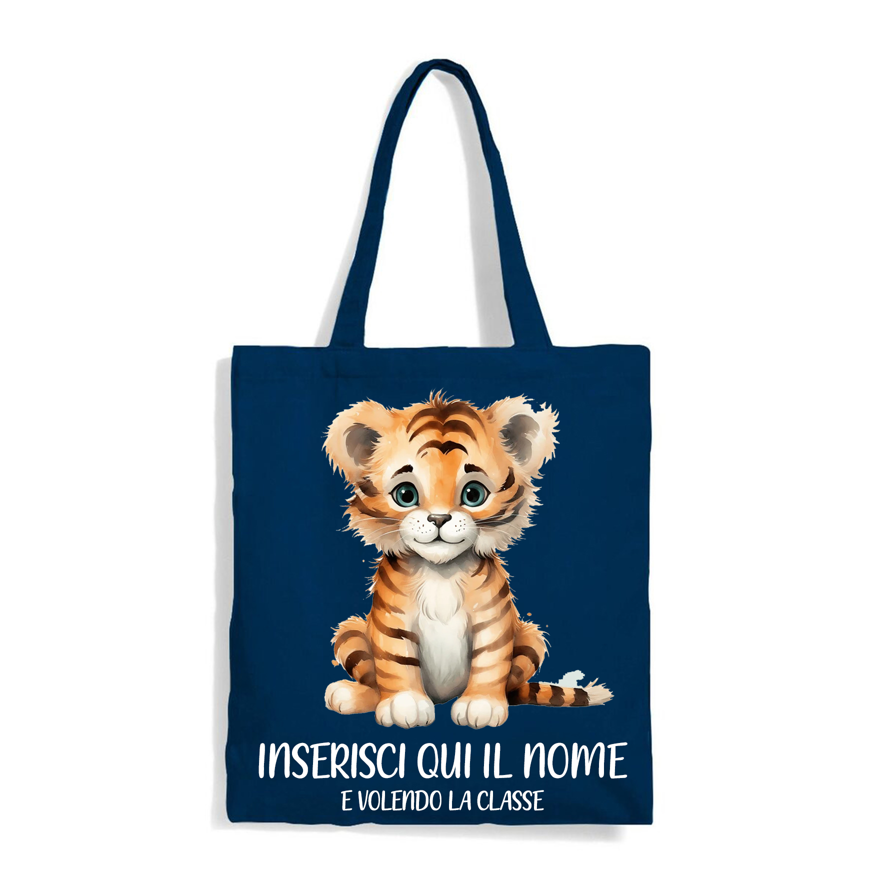 SHOPPER TIGRE INSERISCI NOME BLU NAVY